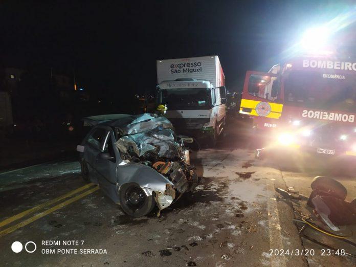 TRAGÉDIA: Jovem de 23 anos morre em acidente na BR-282 em Ponte Serrada