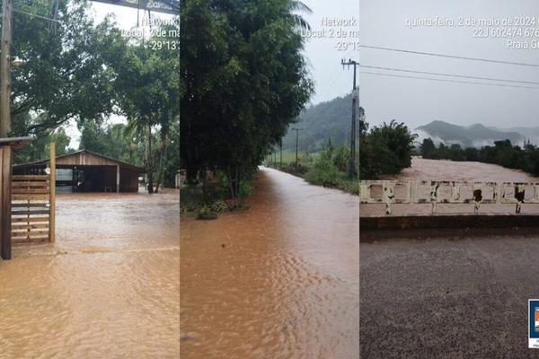 Chuva deixa desalojados, provoca alagamentos e cancela aulas em SC