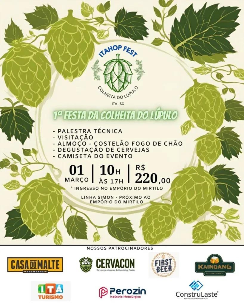 1° Festa da Colheita do Lúpulo acontece neste sábado em Itá
