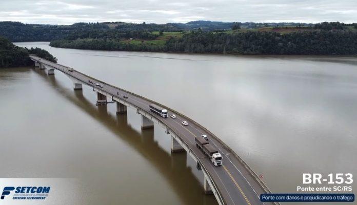 SETCOM solicita melhorias de segurança na ponte sobre o Rio Uruguai na BR-153 entre SC e RS