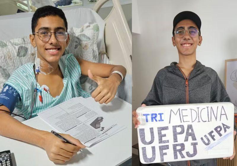 Aluno com doença rara faz Enem no hospital e é aprovado em 3 universidades públicas para Medicina