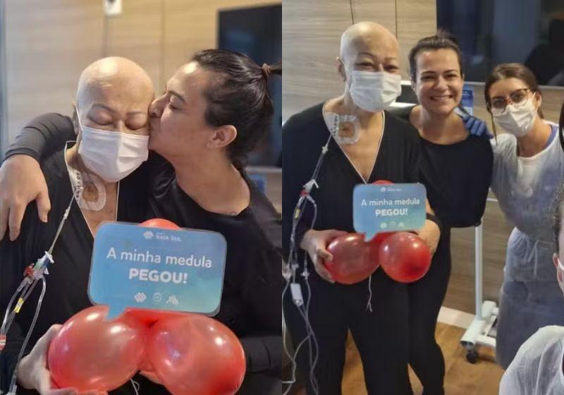 Filha caçula doa medula e salva vida da mãe com leucemia, em SC