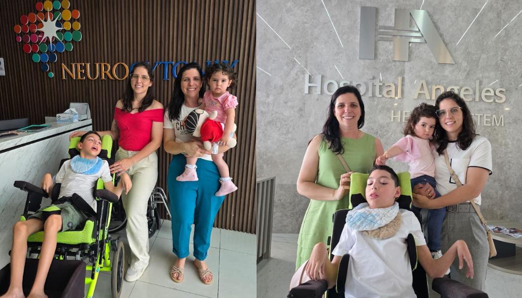 Menino com paralisia cerebral ganha segundo tratamento com Cytotron e família faz campanha para custear viagem