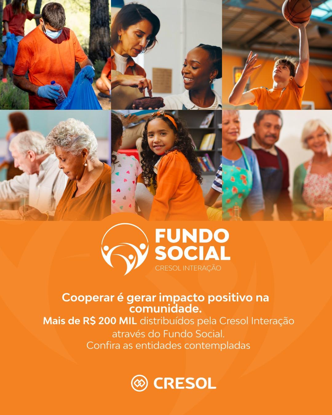 Cresol Interação divulga entidades contempladas pelo Fundo Social