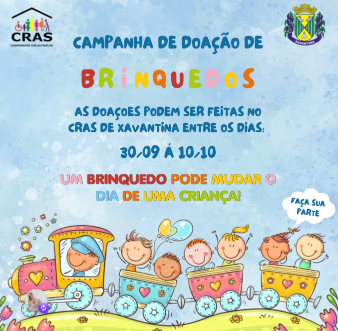 Campanha arrecada brinquedos para crianças em Xavantina