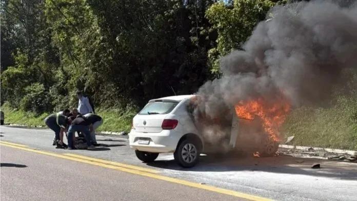 Motorista da Saúde de Seara recebe alta. Um dos ocupantes do veículo segue internado