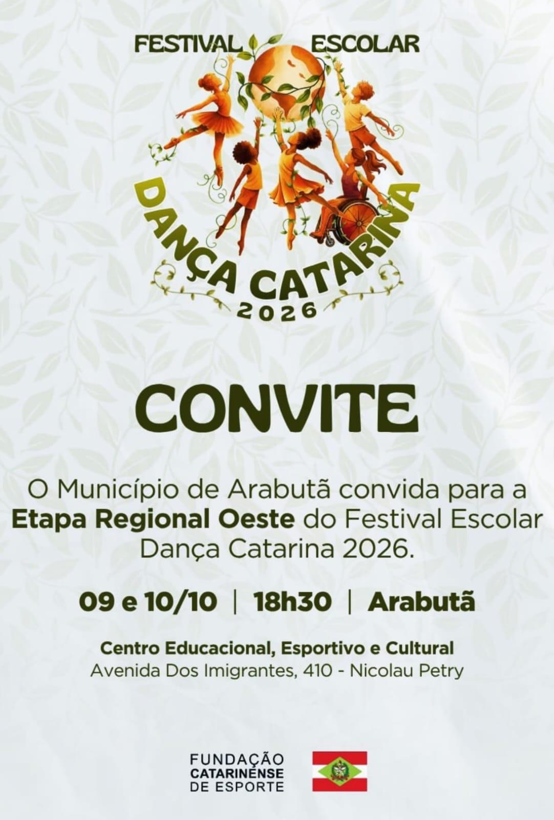 Alunos de Xavantina participam da Etapa Regional Oeste do Dança Catarina 2026