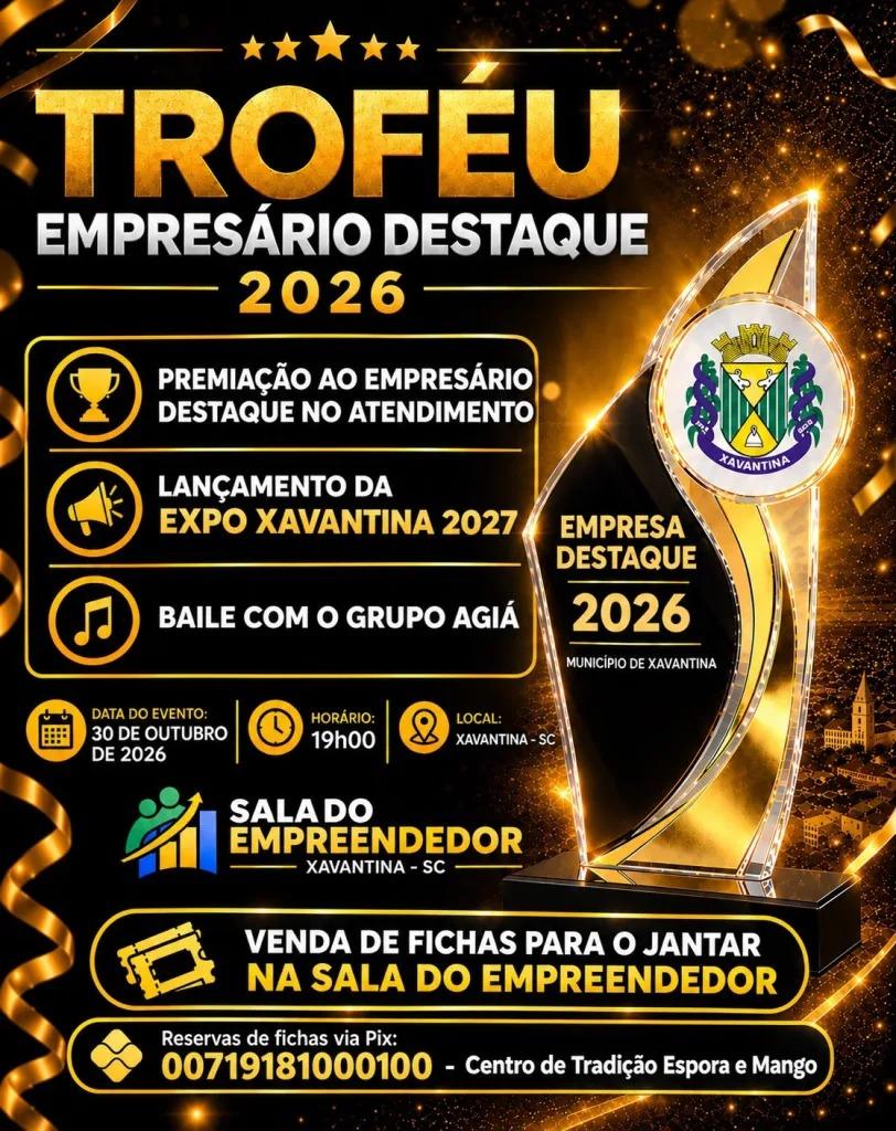 Xavantina promove troféu Empresário Destaque e lança a Expo 2027 na sexta-feira, 30